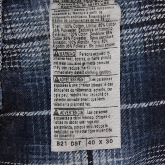 Carhartt Flannel Lined Jeans NWT Mens 40x30 Blue Relaxed Fit 5-Pocket Denim - Picture 13 of 16